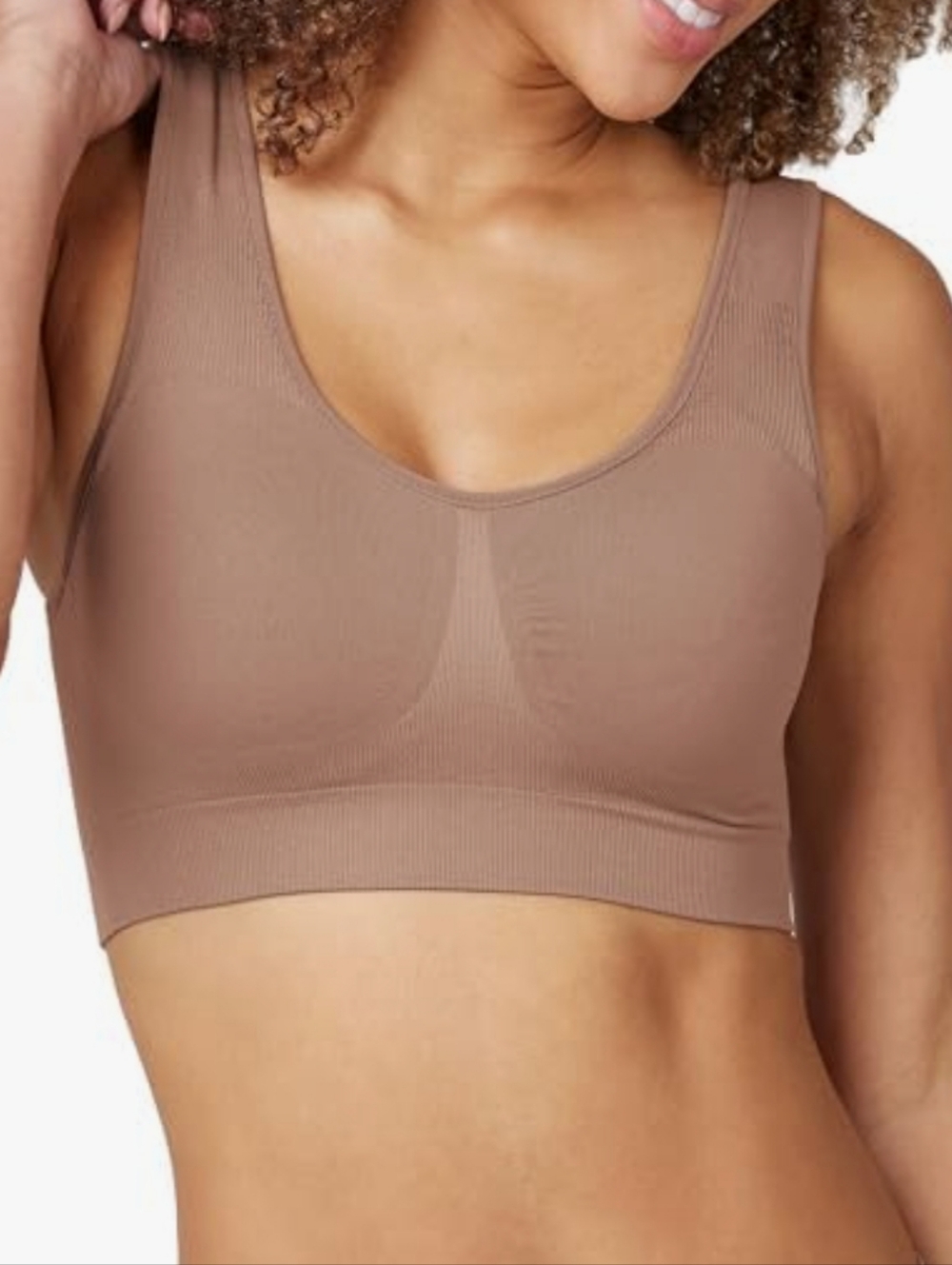 SPANX Breast of Both Worlds Reversible Comfort Bra, Cafe Au Lait/Brown | S